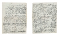 Лот 190 Толстой, Л.Н. Лист с черновыми записями. 
