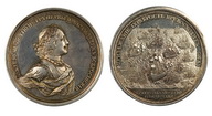 20. Настольная медаль “В честь взятия 4-х шведских фрегатов около острова Гренгам. 27 июля 1720 г.” 