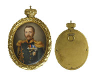 Лот 138 Миниатюрный портрет Императора Александра II