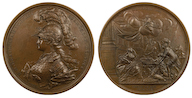34. Настольная медаль «В память вступления на престол  Императрицы Екатерины II. 28 июня 1762 г.» <br>