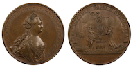 35. Настольная медаль «В память коронации Императрицы Екатерины II. 22 сентября 1762 г.» <br>