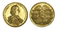 Лот 22 Настольная медаль «В память военных успехов 1710 г.»