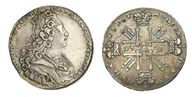 Лот 18 1 Рубль 1727 г. Без обозначения  монетного двора. Портрет образца 1727 г. 